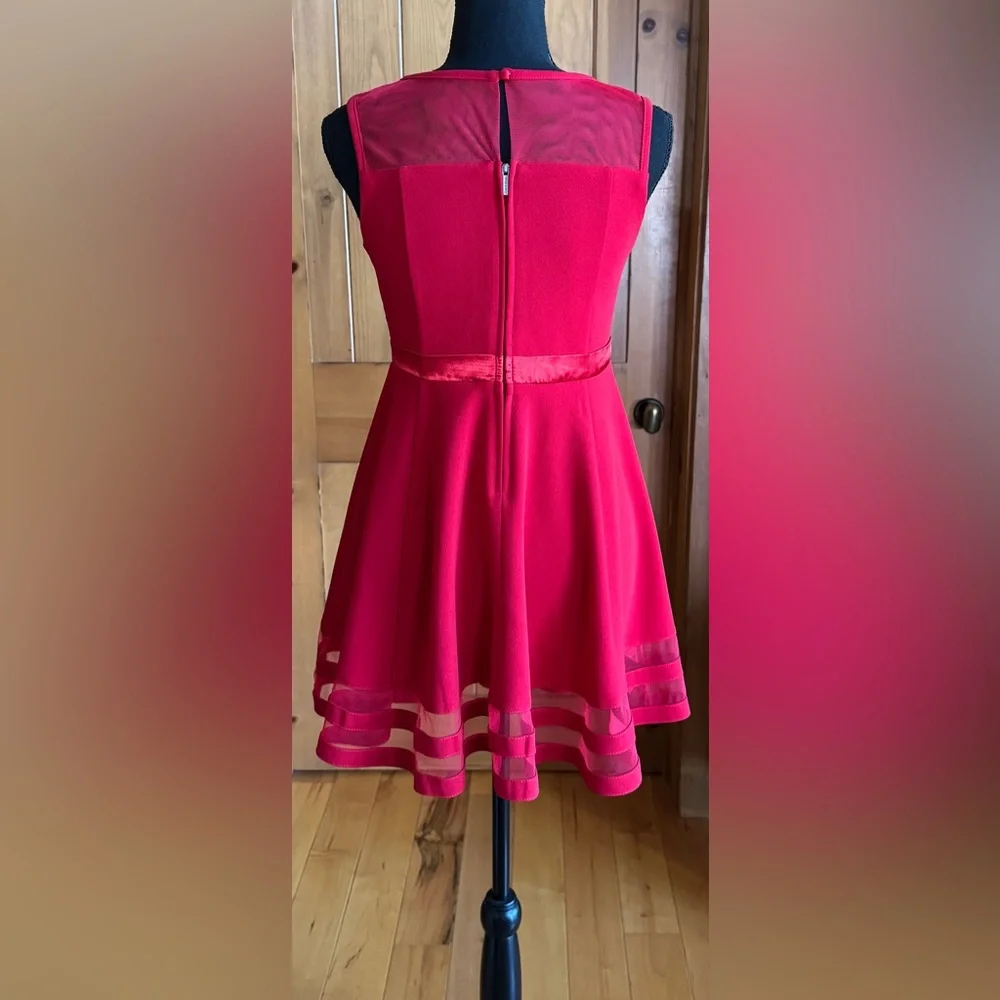 Calvin Klein Formal Dress Youth Girls Red (12.5)